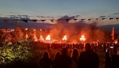 Bealtaine fire festival on the Hill of Uisneach