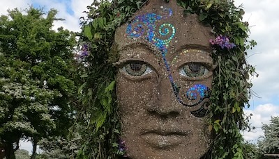 Statue of Ériu (created by Patsy Preston) on the Hill of Uisneach